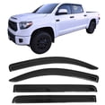 thumbnail image 2 of Ikon Motorsports Compatible with 07-21 Toyota Tundra Crewmax Cab Acrylic Window Visors Vent Windshield Deflector Rain Guard 4Pc Set Outside Mount 2008 2009 2010 2011 2012 2013 2014 2015 2016 17 18, 2 of 9