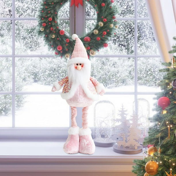 Muñeco de Peluche Navideño, Artículo de Colección, Adorable Adorno de Mesa, Figura Navideña de Peluche para Chimenea, Escritorio, Oficina O Sala de Es Anciano telescópico