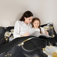 thumbnail image 5 of Homewish Marble Artwork Adult Full Size Comforter Sets, Black White Abstract Bedding Comforter Set, Modern Fashion Art Reversible Bedding Sets, Lightweight Room Decor, 3-Piece, 5 of 8