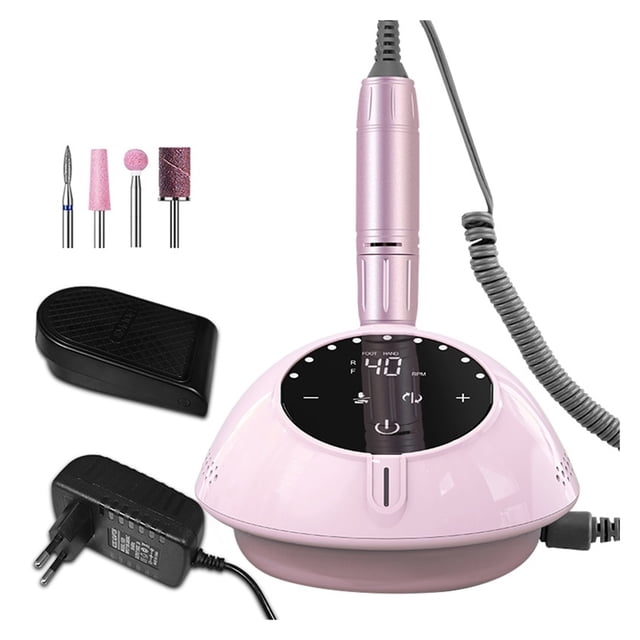 40000RPM Nail Drill Machine With HD Display, Manicure Machine New Upgrade Electric Nail File With Cutter, Nail Art Salon Tools ,Easy to Use