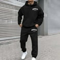 thumbnail image 5 of Aihuaihua Men's Tracksuit 2 Piece Hoodies BROOKLYN Print, Casual Jogging Gym Sweat Suits for Men Jogging Sweatshirts Athletic Sweatsuits Sets Black XL, 5 of 5