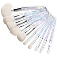 thumbnail image 1 of Juego de brochas de maquillaje de cristal, 10 brochas de maquillaje premium brillantes, cerdas sintéticas profesionales, base, delineador de ojos, brocha de maquillaje para mujeres y niñas brillar Hogar, 1 of 5
