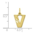 thumbnail image 3 of Diamond2Deal 10K Yellow Gold Solid Letter V Initial Charm Pendant for Women, 3 of 5