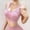 Pink, variant on Women Heathered Mesh Racerback Sports Bra, U-Neck Yoga Tank Top, Seamless Breathable Workout Bralette, High Elasticity Activewear Underwear (Pink,M)