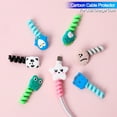 thumbnail image 3 of Cute Animal Cable Organizers Cartoon Cable Saver Cover Phone USB Charger Data Cord Protector Phone Holder Accessory USB Frog, 3 of 6