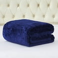 thumbnail image 3 of NC Contemporary Blue Printed Polyester Reversible Bed Blanket Queen, 3 of 7