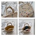 thumbnail image 4 of Bolso tejido de verano para vacaciones en la playa, bolso tejido de paja, bolso de mano pequeño con canasta de verduras para mujer, 4 of 5