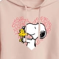 thumbnail image 3 of Peanuts - Snoopy Woodstock Xo Heart - Juniors Cropped Pullover Hoodie, 3 of 6