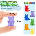 thumbnail image 2 of Xinhuidalsq Rainbow Counting Bears Juego de 60 6 Colores Clasificación Teddy Plastic Bears Manipulativos matemáticos para niños pequeños 1 Pulgada Bear Conters Edades 3 Niños, 2 of 5