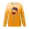 thumbnail image 4 of VJATTWR Mes Articles Chandail de Noël Femmes Dames Hiver Décontracté et Confortable Vacances Verre Rouge à la Mode Flocon de Neige Imprimé de Noël Col Rond Manches Longues Chandail à Capuche Haut Livraison Rapide, 4 of 4