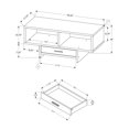 thumbnail image 4 of Monarch Specialties TABLE Basse - Expresso / TAUPE Bois Récupéré-Look, 4 of 5