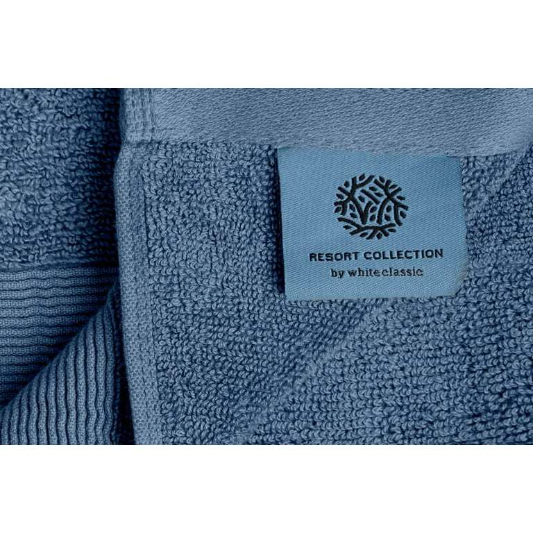 White Classic Resort Collection Soft Bath Towels, 28x55 Luxury Hotel Plush  
