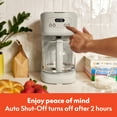 thumbnail image 6 of bella 12 Cup Programmable Drip Coffee Maker with Glass Carafe, Auto Shut-Off, Oatmilk, 6 of 8