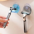 thumbnail image 5 of Razor Holder for Shower, High-Adhesion Vacuum Suction Hooks, Waterproof Self-Adhesive Shaver Holder Hanger Hooks for Bathroom Kitchen to Organize Loofah Robe Towel Plug Coat,1Pc,Light Blue, 5 of 9