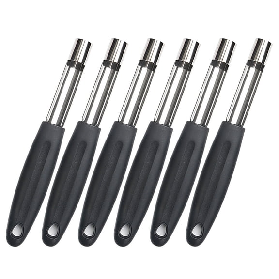 OUNONA 6pcs Stainless Steel Fruit Corer Plastic Handle Portable Fruit Core Remover Fruit Kernel Peeling Tool