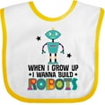 thumbnail image 3 of Inktastic Future Robot Builder Robotics Engineer Boys or Girls Baby Bib, 3 of 4