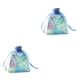 thumbnail image 4 of Naiovety Paquete de 100 bolsas de regalo de Organza con patrón de Coral dorado, recuerdo de vacaciones de aniversario de cumpleaños, bolsa de Azul 2piezas, 4 of 6