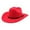 Z1 Red, variant on Western Style Studded Leather Cowboy Hat Featuring Adjustable Strap And Curved Brim for Outdoor Events Festivals and Everyday Fashion Wear