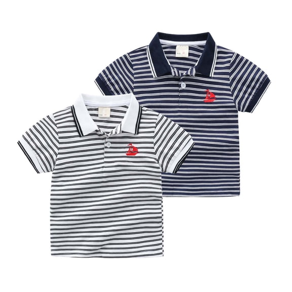 MuXiKeJi Clothes Polo Shirts for Boys 10-12 Button Closure Solid Color Short Sleeve Pocket Shirts Casual Pullover Tops Cute Baby Boy Clothes