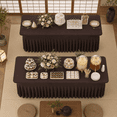 6ft Brown Spandex Table Cover For 72 Inch Rectangle Tables 2 Pack ...