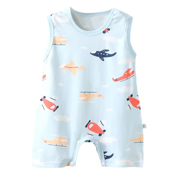 Unisex Baby Bodysuit Long Sleeve Newborn Infant Outfit for 0-6 Months Preemie Sleeveless Summer Clothes For Babies 1 18 Months Old Both Boys And Girls Light And Thin With A Closed Crotch