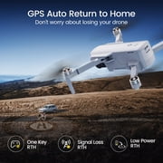 Holy Stone HS360D GPS Drones with Camera for Adults 4K, Under 249g, Upgraded HS360S, Extended Flight with 2 Batteries up to 80Mins , White