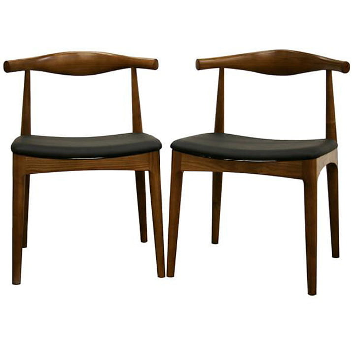 Baxton Studio Sonore Solid Wood Mid, Norwegian Style Dining Chairs