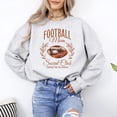 thumbnail image 3 of Football Mom Social Club Sweatshirt Faux Glitter Cheering from the Sidelines Football Pullover Gray Sweatshirt Medium, 3 of 5
