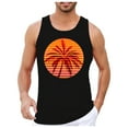 Tank Tops for Men 2024 Clearance Cool Printed Graphic Sleeveless Basics