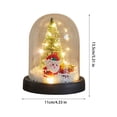 thumbnail image 4 of ZFYXGS Christmas Decoration Small Imitation Glass Cover Mini With Light Emitting Snow Falling Small Christmas Tree Desktop Ornament Clearance, 4 of 5