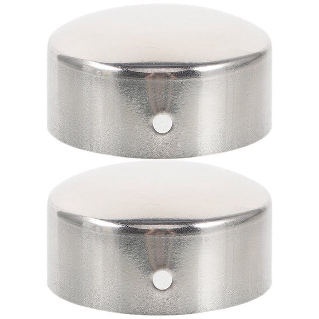 LEEYNEER Bouchons Métalliques pour Trous Ronds 2 Pcs Bouchons d'Extrémité de Rail Rond Bouchons d'Extrémité de Rail en Bois