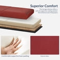 thumbnail image 3 of BELLEZE Storage Ottoman Bench Footstool - Amherst (Red), 3 of 7
