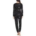 thumbnail image 3 of Suhoaziia Women Pajama Sets Lightweight Sleepwear 2-Piece Elastic Spider Web Pajama Set Fit Size XS Cozy Up Soft Pj Size XL,Halloween Jogger Sleep Suit Long-Sleeve Nightwear, 3 of 5