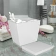 thumbnail image 3 of nu steel Elegant Collection Qtip holder Bathroom Vanity Resin Storage Organiser canister, 3 of 5