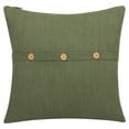 thumbnail image 2 of Ox Bay Amias Solid Transitional Cotton Hand Woven Throw Pillow, Forest Green, 20" x 20", 2 of 14