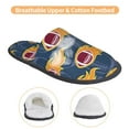 thumbnail image 3 of Fotbe Burning Rugby Balls Pantuflas Peludas para Mujer con Estampado, Zapatillas de Peluche, Zapatos de Invierno para Casa, Uso Interior y Exterior-Large, 3 of 8
