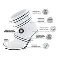 thumbnail image 4 of 4 pairs Extra Wide Diabetic Cotton Socks, Quarter/Over-the-Ankle Health Socks (White, Size 11-16), 4 of 5