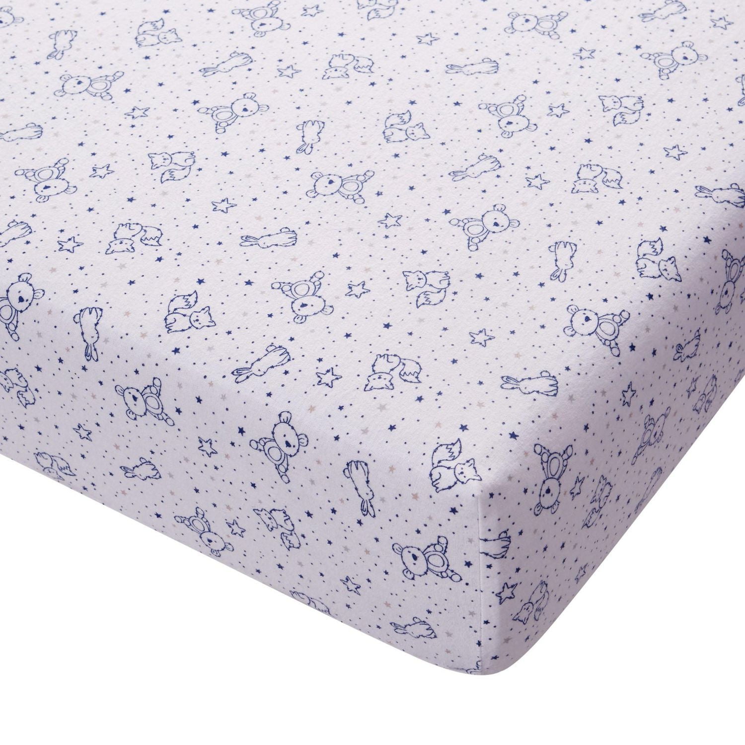 Drap pour lit de bébé en flanelle biologique George Baby Tissu biologique, 71 x 132 cm
