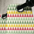 thumbnail image 4 of Ambesonne Geometric Grommet Curtain, Triangles Colorful, 50" x 54", Dark Coral Pale Green, 4 of 6