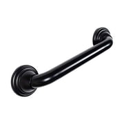 Decorative Shower Grab Bar - 12 Black Bathroom Grab Bars for Seniors - Non-Slip Bathroom and Household Handicap Safety Bar, Bathroom Bars for Elderly, Wall Handle Secure Grip, Home Care Accessories