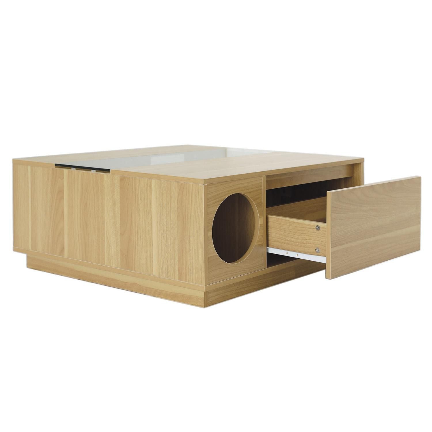 Instachew YUME Cat Play and Coffee Table Oak One Size