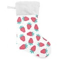 thumbnail image 5 of SKYSONIC Strawberry Christmas Stocking Personalized Large Candy Stocking Hanging Gift Xmas Stockings Decoration for Family Holiday Party Ornaments Decor Fireplace, 5 of 7