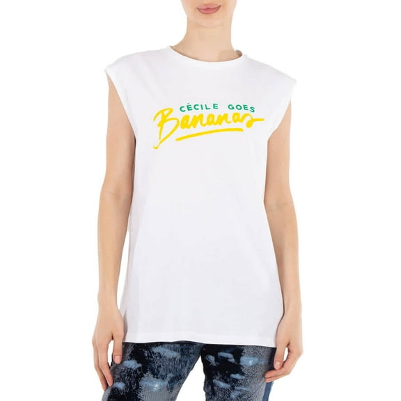 Etre Cecile Goes Bananas Boyfriend Tank, Size Large
