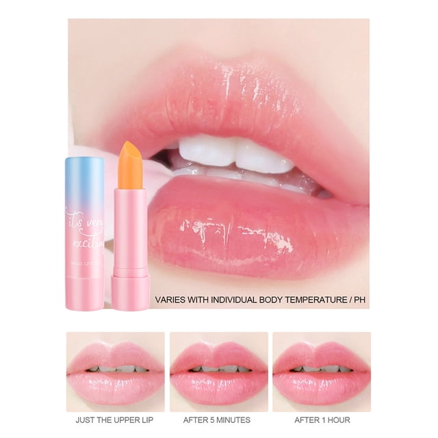 Bálsamo labial Lápiz labial Brillo labial hidratante y humectante Brillo labial que cambia de color para niñas
