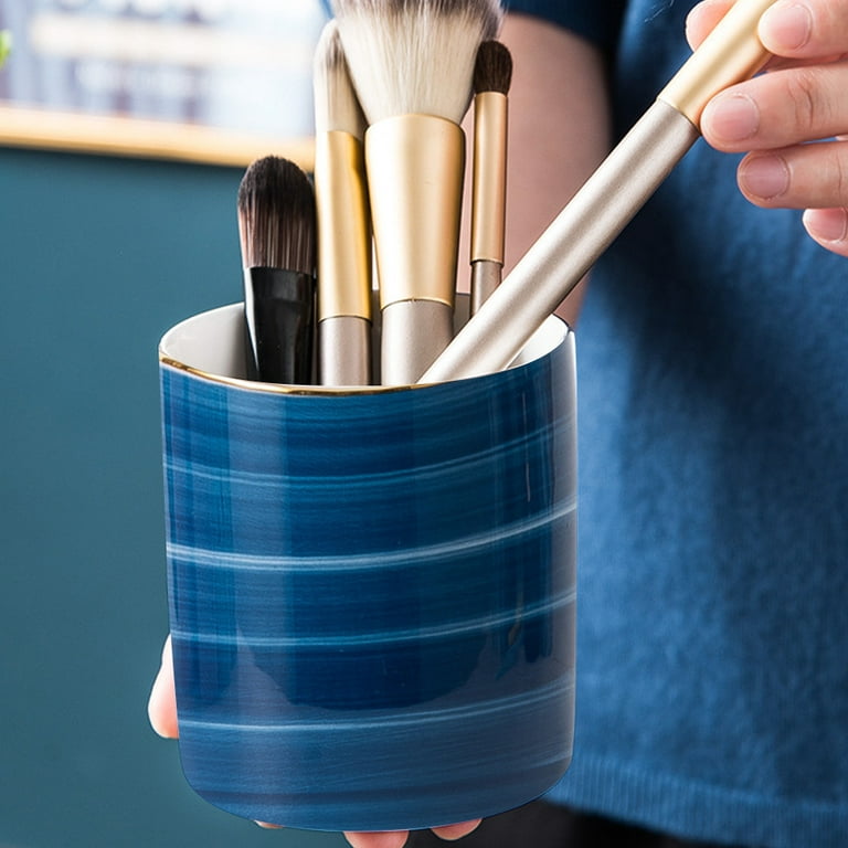 Ceramic Pen Holder Stand Cup Pencil Organizer Makeup Brush Holders