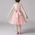 thumbnail image 5 of Girls' Summer Short Sleeve Dress with Ruffled Lace Embroidery and Bow Detail, 5 of 5