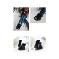 thumbnail image 6 of SIMANLAN Women's Faux Fur Winter Snow Boot Fashion Wedge Ankle Boots Lace Up Booties for Ladies Black 9, 6 of 7