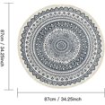 thumbnail image 3 of Round Cotton Area Rugs 90cm Washable Machine Hand Woven Tassels Circle Rug Carpet for Bedroom Living Room Sofa Bed Side, 3 of 5