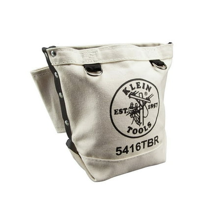 

Klein Tools 5416TBR 5 in. x 10 in. x 9 in. Bolt Retention Tunnel Connect Canvas Tool Pouch - Natural