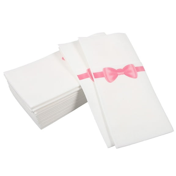 BESTYASH 50pcs Party Paper Napkin Square Paper Pink Tableware Protection for Home Gathering